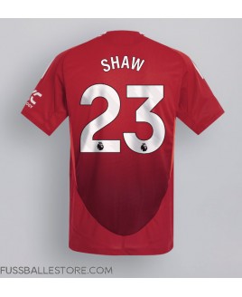 Günstige Manchester United Luke Shaw #23 Heimtrikot 2024-25 Kurzarm